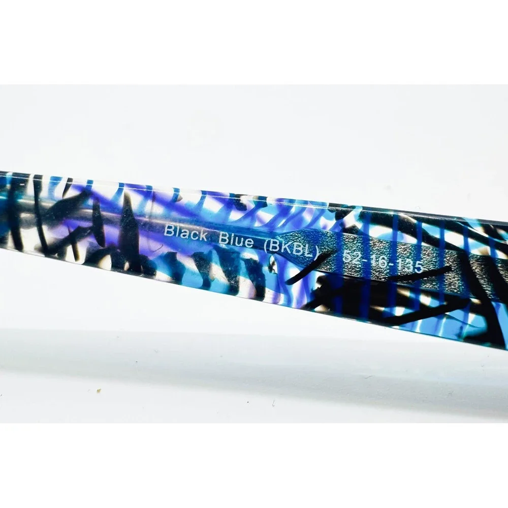 XOXO Eyeglasses Womens Black Blue Fave Rectangular 52-16-135